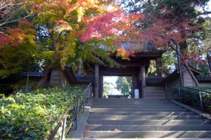 総門と紅葉